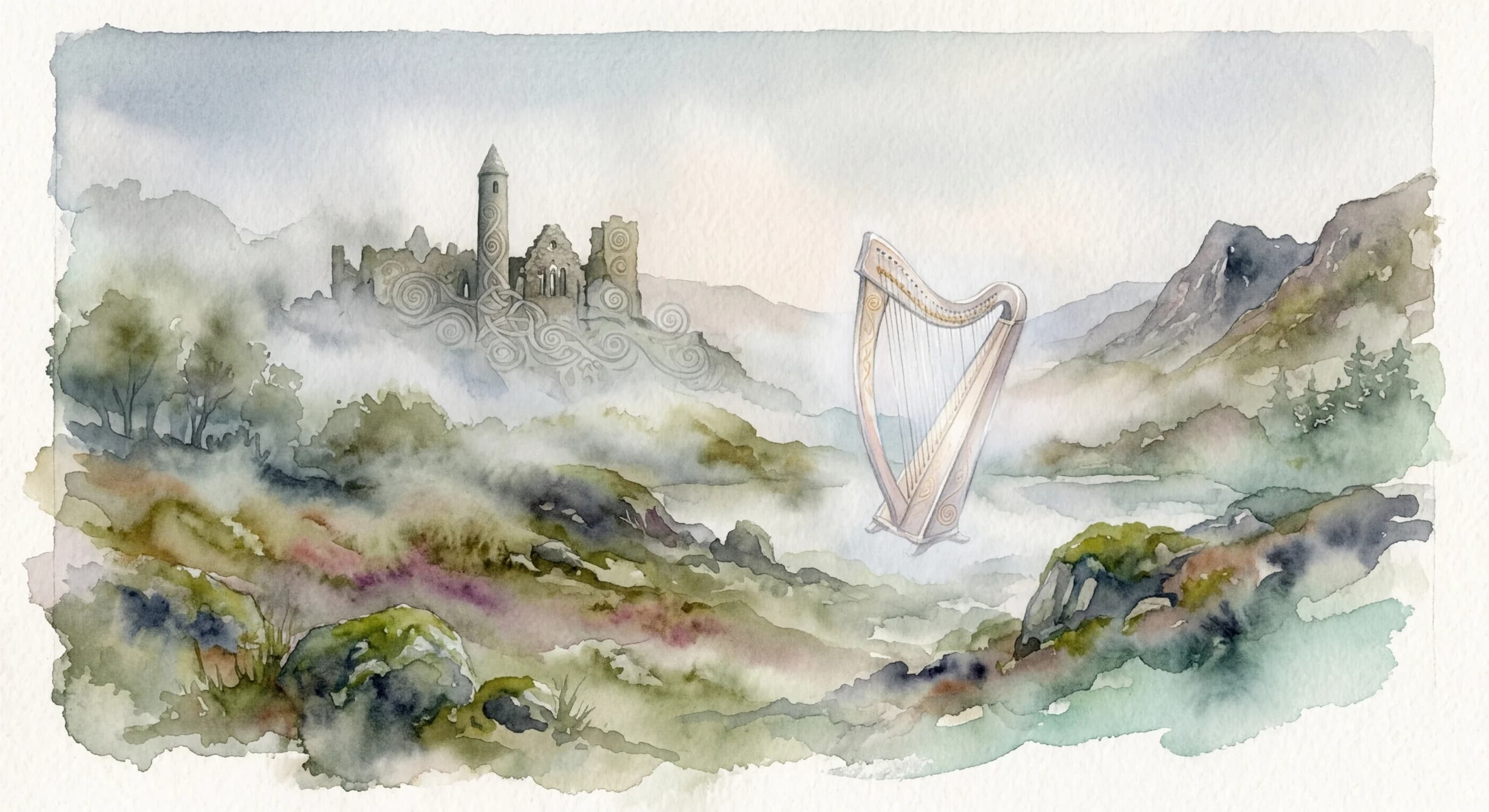 Artistic representation of Tír gan teanga, tír gan anam
