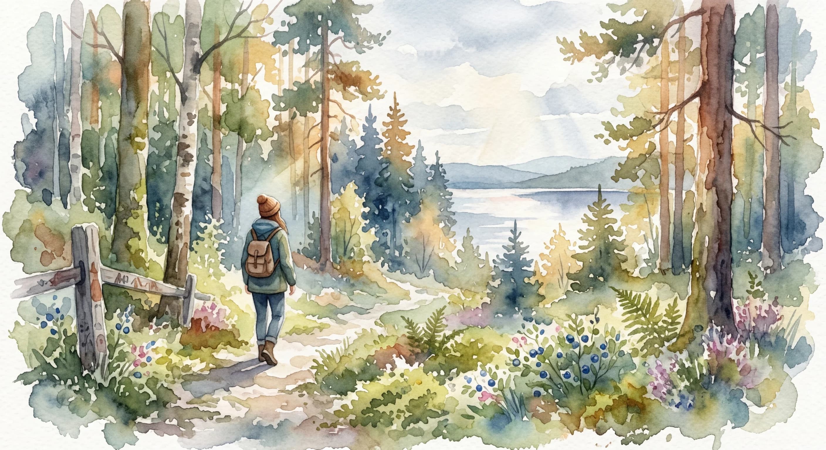 Artistic representation of Allemansrätt