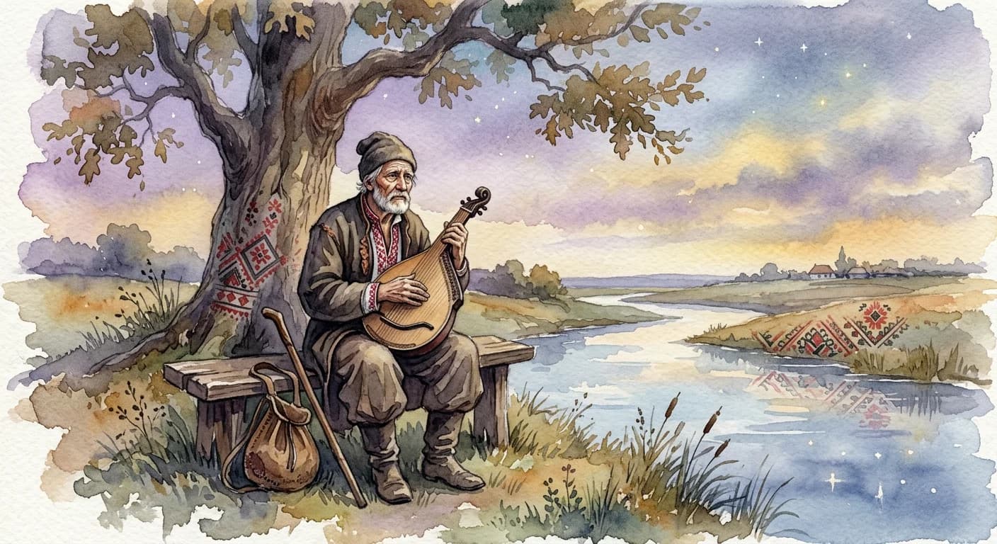 Artistic representation of Kobzar