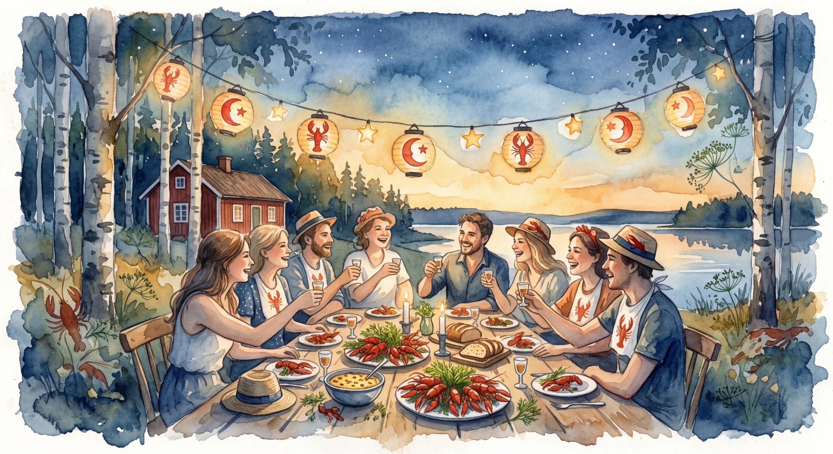 Artistic representation of Kräftskiva