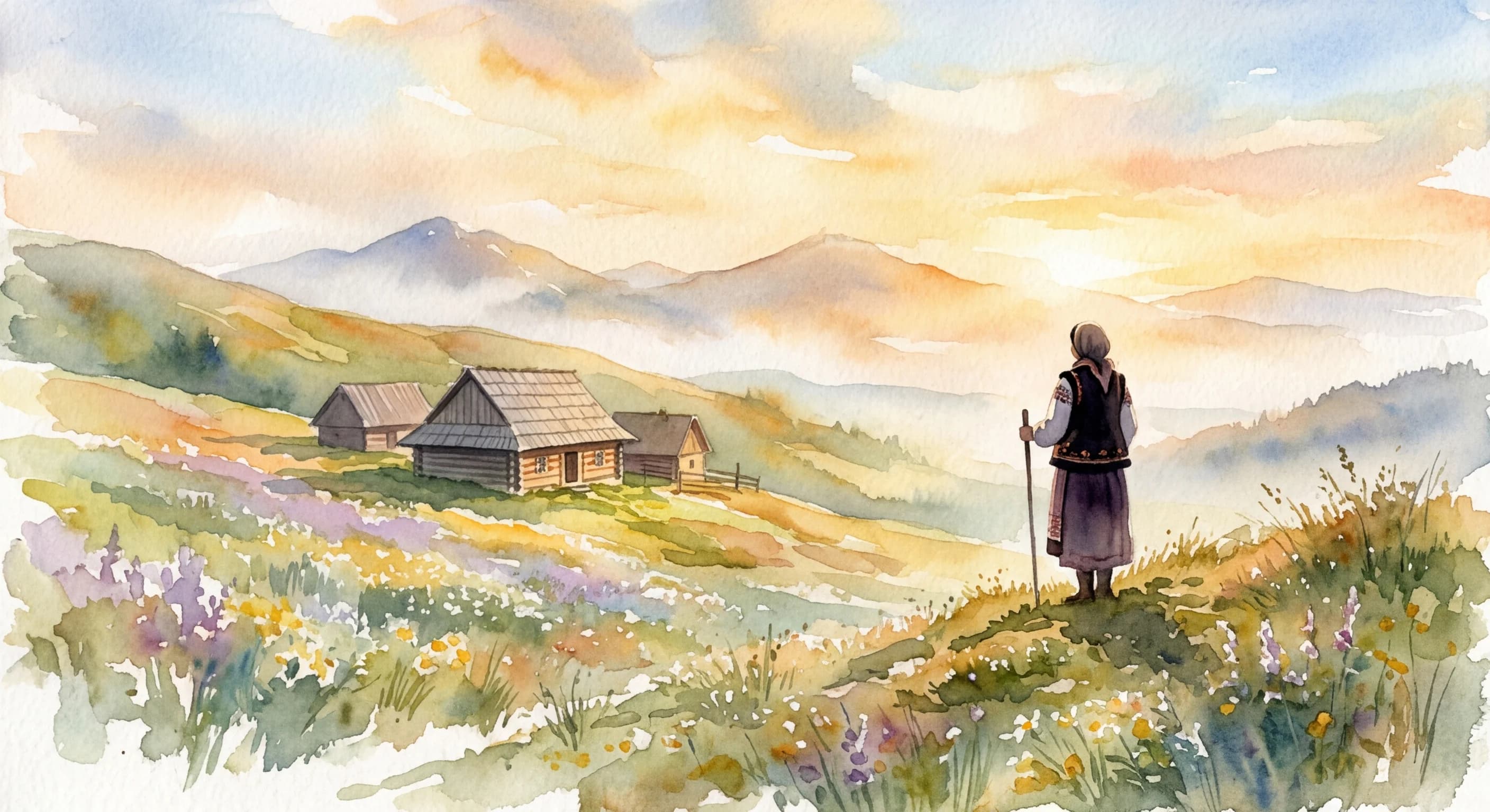 Artistic representation of Polonyna