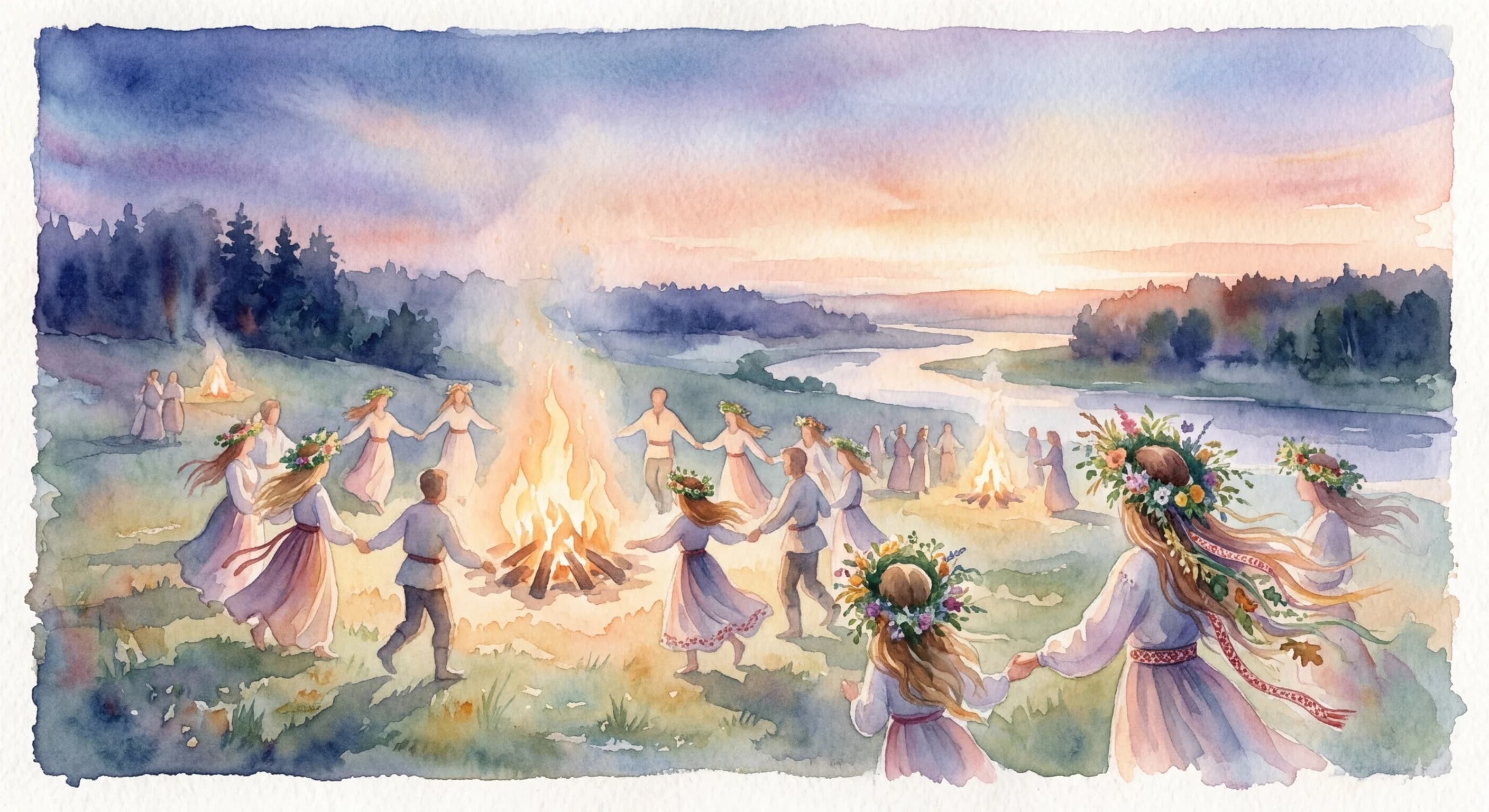 Artistic representation of Jāņi