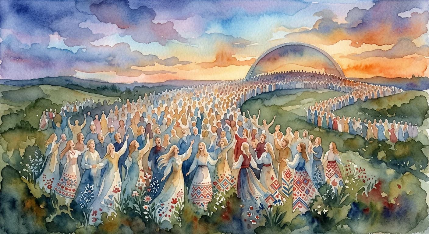 Artistic representation of laulupidu