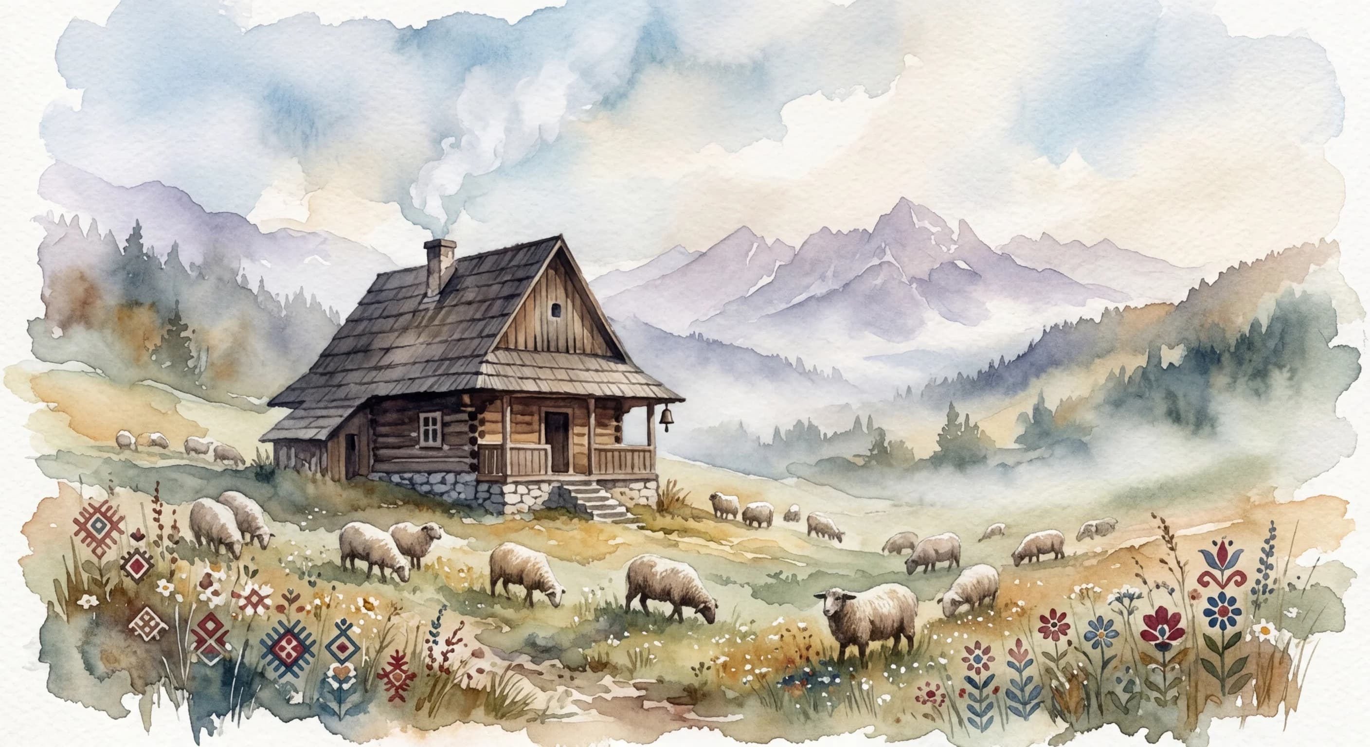 Artistic representation of Koliba