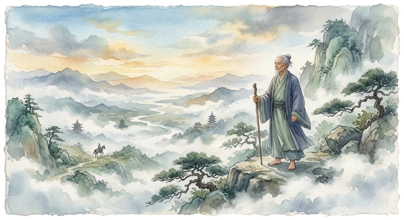 Artistic representation of 塞翁失马 (sàiwēngshīmǎ)