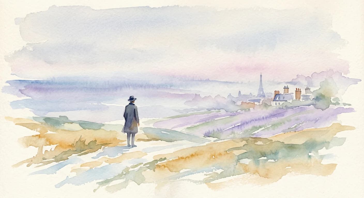 Artistic representation of mal du pays