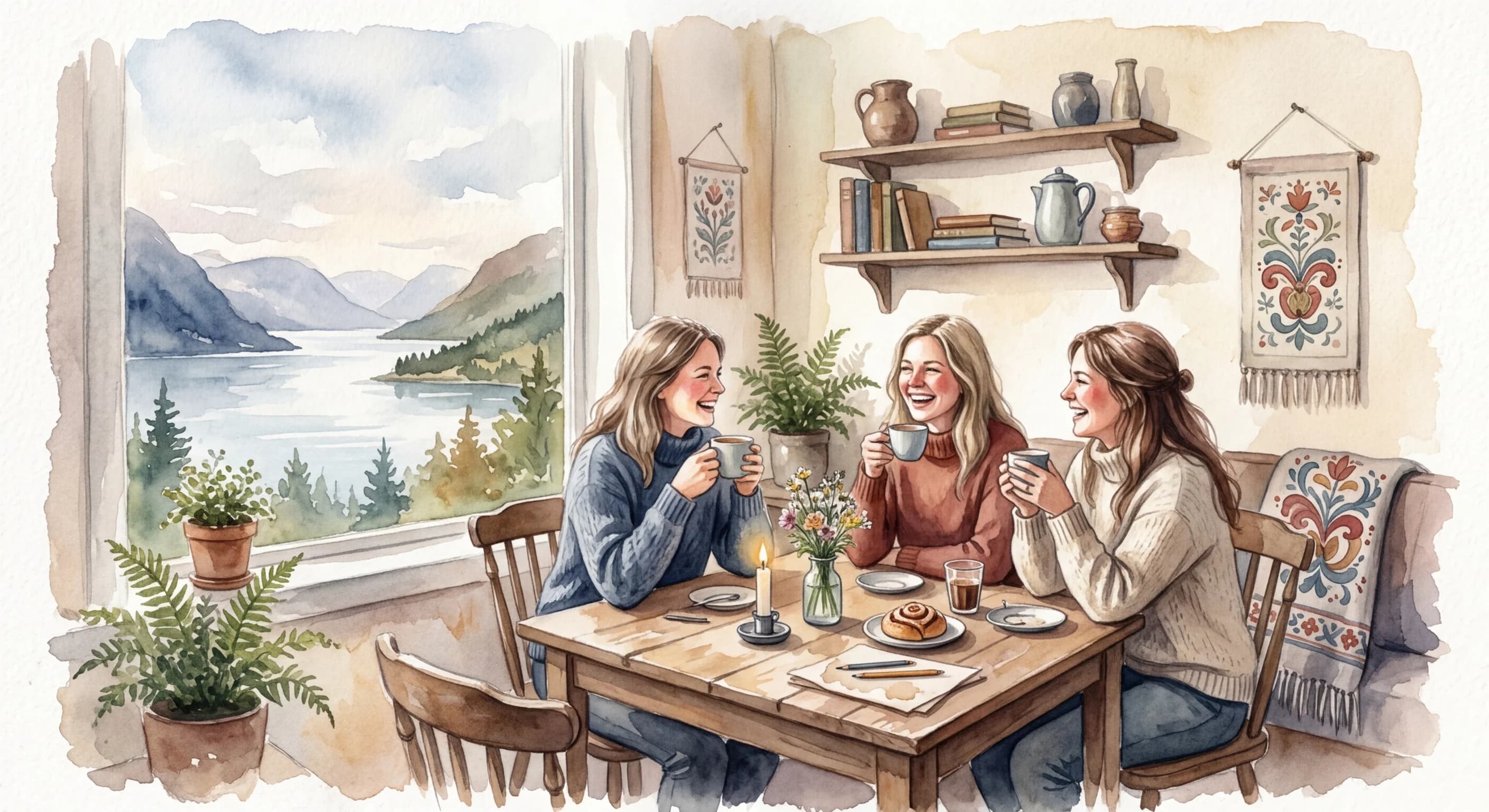 Artistic representation of Kaféhygge