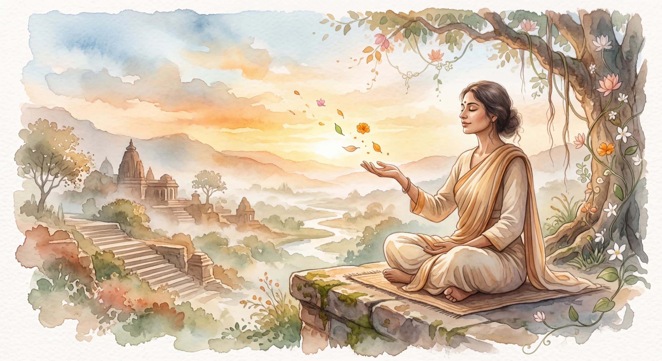 Artistic representation of Aparigraha