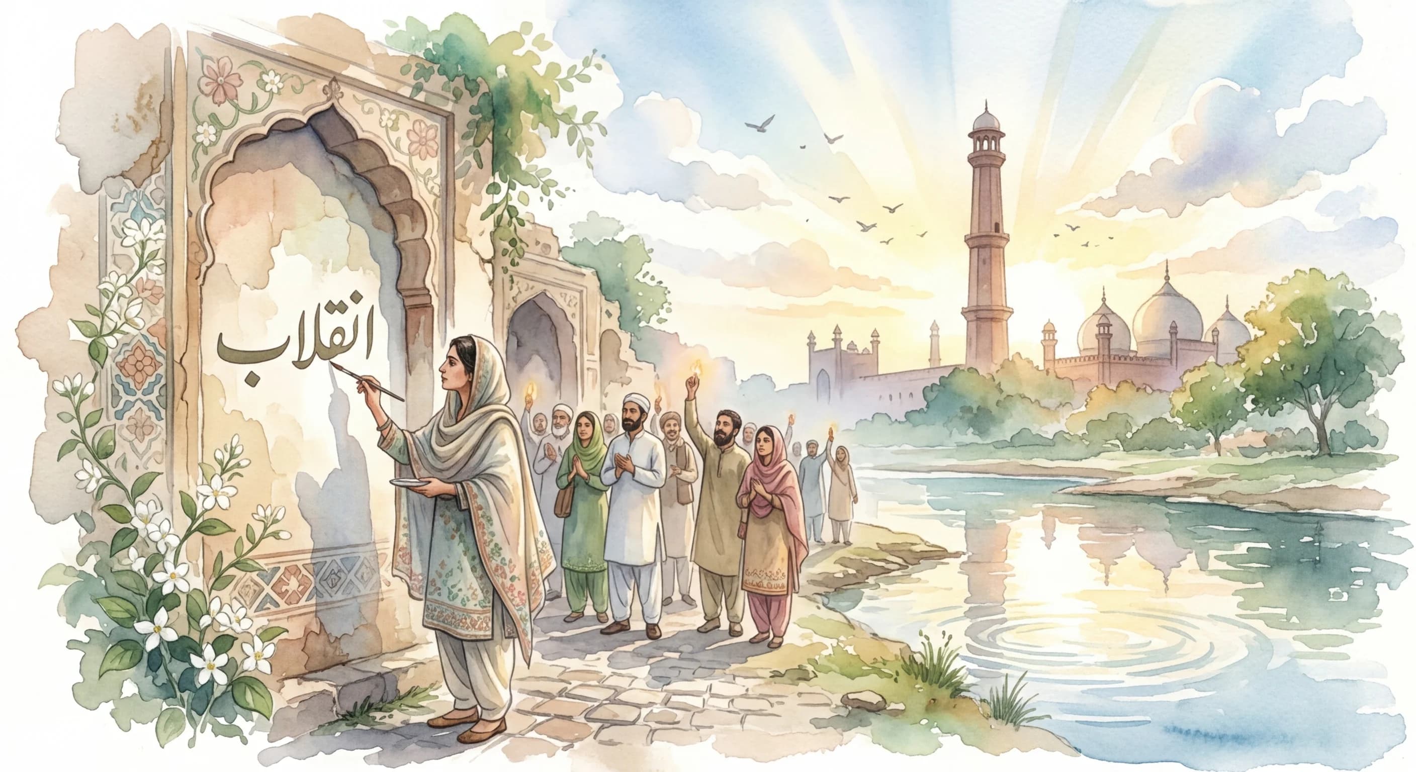 Artistic representation of Inqilab