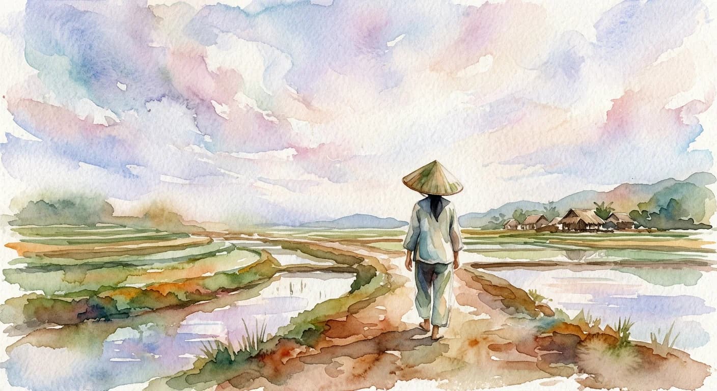 Artistic representation of Nón lá