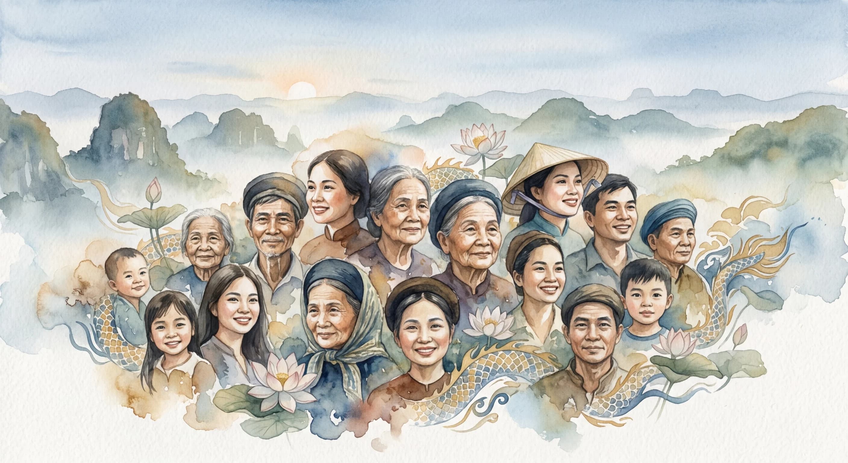 Artistic representation of Đồng bào