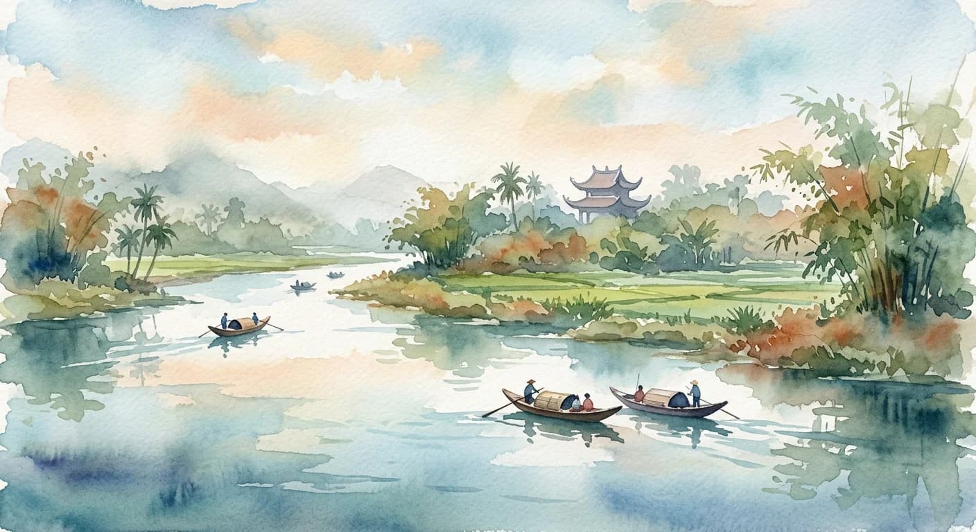 Artistic representation of Sông nước