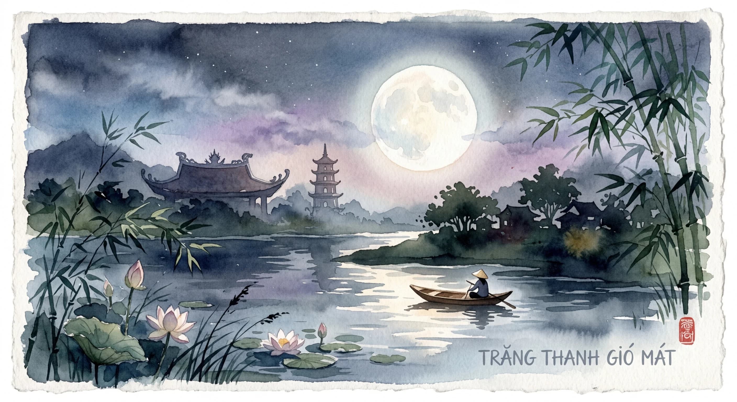 Artistic representation of Trăng thanh gió mát