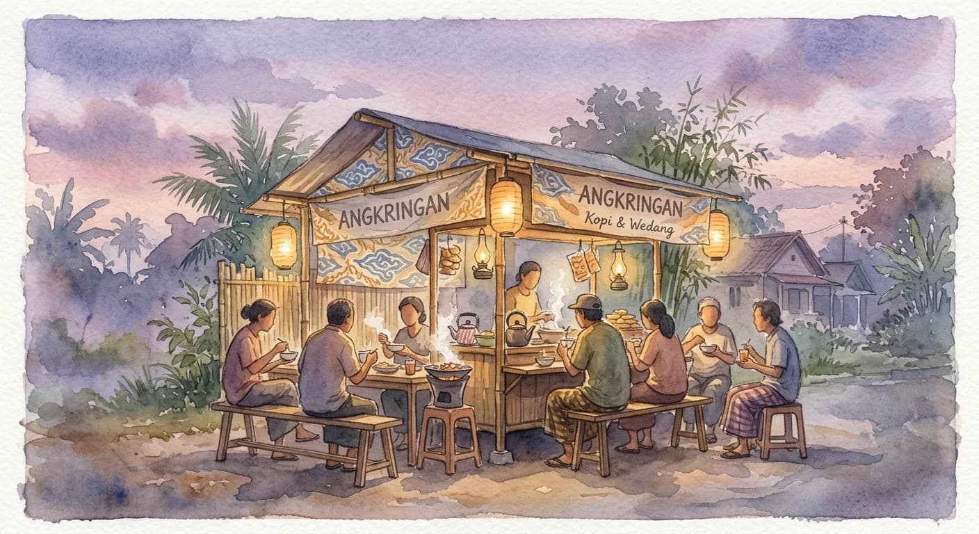 Artistic representation of Angkringan