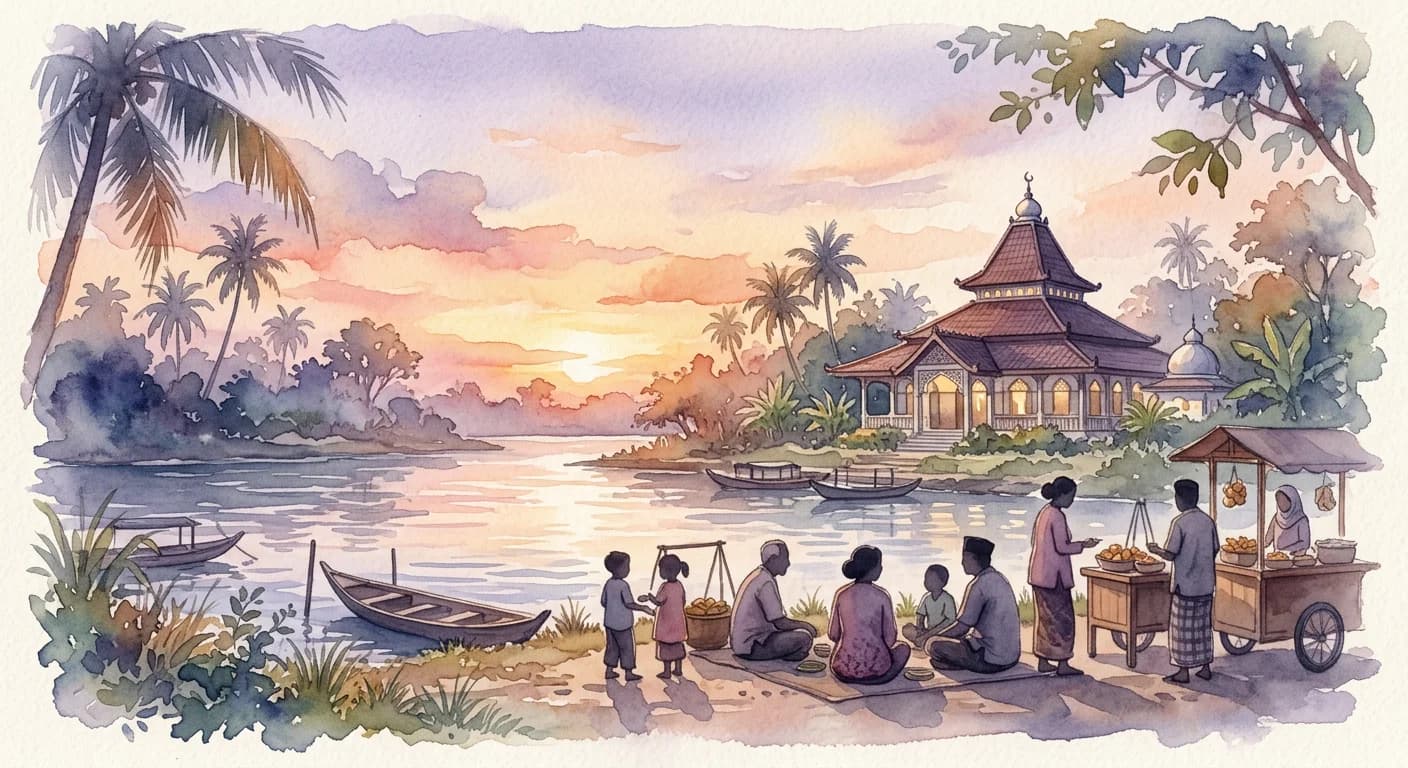Artistic representation of Ngabuburit